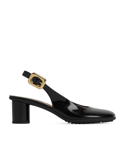 Bottega Veneta Leather Atomic Slingback Pumps 50 In Black