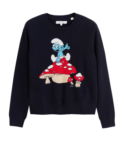Chinti & Parker X The Smurfs Wool-cashmere Sweater In Blue