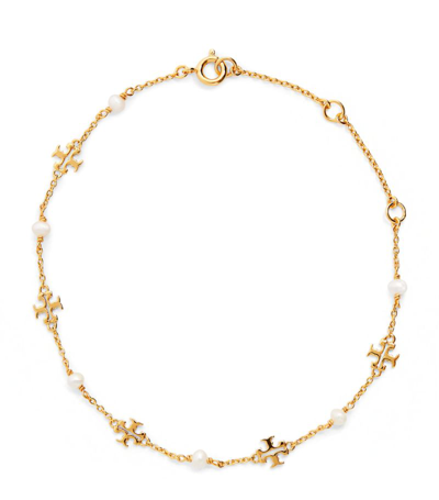 Tory Burch Kira Double T Motif Bracelet In Golden