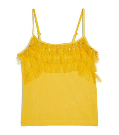 Tutu Du Monde Kids' Ruffle-trim Sol Top (2-11 Years) In Yellow