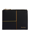 PAUL SMITH LEATHER ZIP-UP PANELLED CARD HOLDER