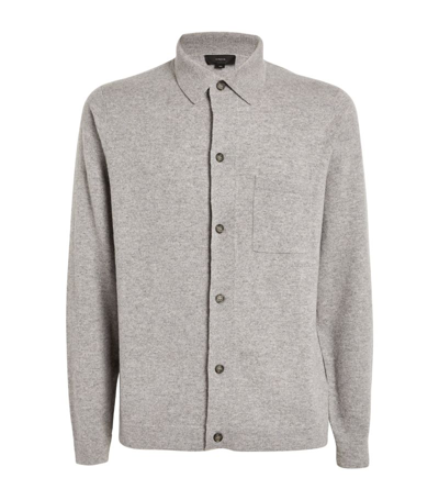 Vince Cashmere Overshirt In Grey