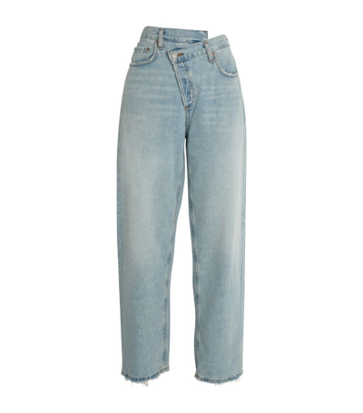 Agolde Criss Cross Jeans In Blue