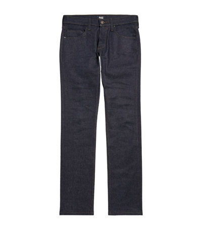 Paige Coated Lennox Slim Jeans In Navy