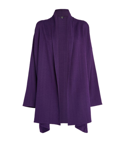 Eskandar Cotton A-line Shawl In Purple