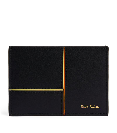 Paul Smith Leather Panelled Card Holder In Black