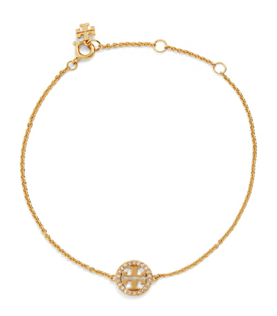 Tory Burch Embellished Miller Chain Bracelet In Gold