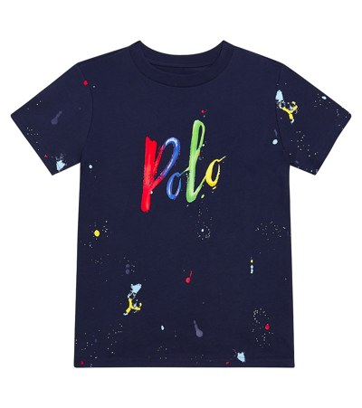 Polo Ralph Lauren Kids' 棉质针织t恤 In Blue
