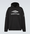 BALENCIAGA 3B SPORTS ICON COTTON FLEECE HOODIE