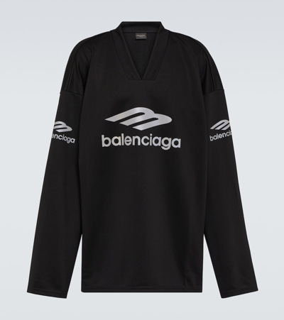 Balenciaga 3b Sports Icon大廓形上衣 In Black