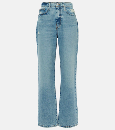 Frame Le Jane High-rise Straight Jeans In Blue