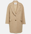 Isabel Marant Étoile Limiza Checked Wool Coat In Brown