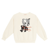 The Animals Observatory Big Bear Printed Cotton Sweatshirt In White
