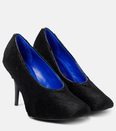 Givenchy Show Shearling Stiletto Pumps In 001-black