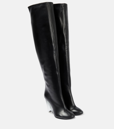 Alaïa Leather Knee-high Boots In Black
