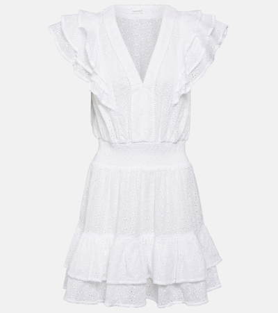 Poupette St Barth Camila Broderie Anglaise Minidress In White