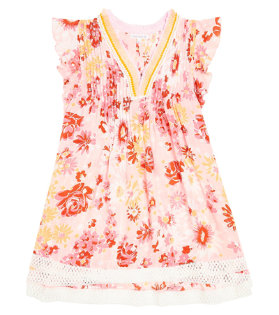 Poupette St Barth Kids' Sasha Floral Dress In Pink