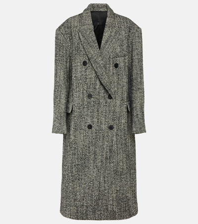 Isabel Marant Lojimiko Oversized Wool-blend Coat In Grey