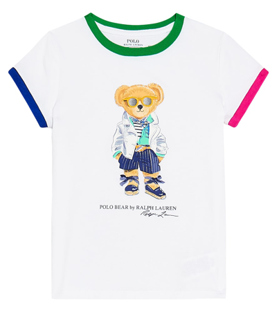 Polo Ralph Lauren Kids' Polo Bear Cotton Jersey T-shirt In White
