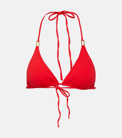 Melissa Odabash Cancun Triangle Bikini Top In Red