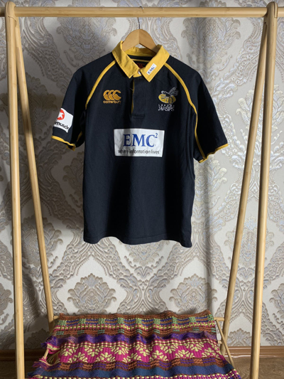 Pre-owned Canterbury Of New Zealand X England Rugby League Vintage Canterbury London Wasps England Rugby Jersey In Black