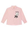 The Animals Observatory Wolf Printed Cotton Shirt In Pink