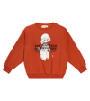 The Animals Observatory Big Bear Printed Cotton Sweatshirt In Red