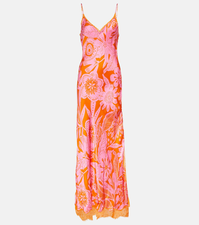 Poupette St Barth Lucia Floral Maxi Dress In Pink