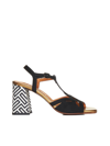 Chie Mihara Sandals In Ante Negro Dali Bronce Disco M