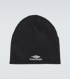 Balenciaga Loop Sports Icon Beanie Hat In Black