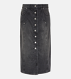 Isabel Marant Étoile Marant Etoile Vandy Denim Cotton Skirt In Black