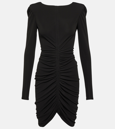 Givenchy Ruched Crêpe Minidress In Black