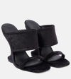 Rick Owens Twisted Cantilever Sandals 8 In Black