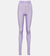 ALEX PERRY CRYSTAL-EMBELLISHED JERSEY TIGHTS