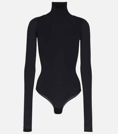 Alaïa Alaia Ebene Black Wool Second Skin Bodysuit Women
