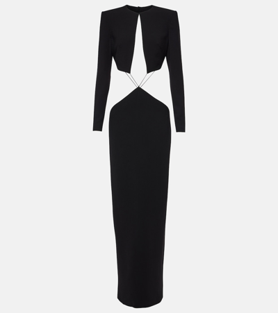 Monot Mônot Cutout Crêpe Maxi Dress In Black