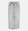 Isabel Marant Étoile Gray Vandy Denim Midi Skirt In Blue