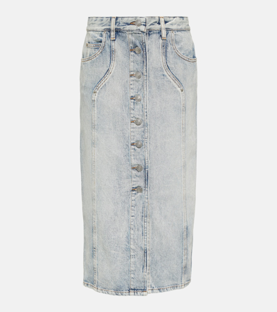 Marant Etoile Vandy Denim Midi Skirt In Blue