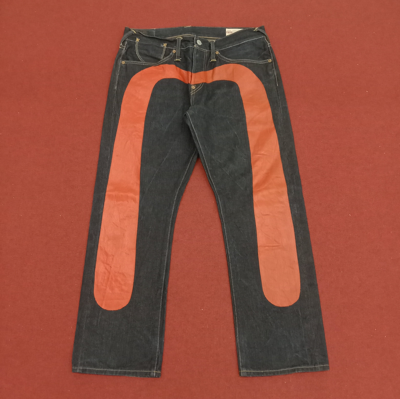 Pre-owned Evisu X Vintage Evisu Japanese Streetwear Skater Style Custom Daicock Jeans In Blue Jean