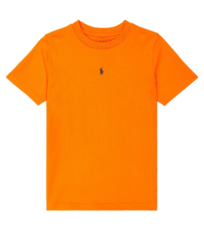 Polo Ralph Lauren Kids' 棉质针织t恤 In Orange