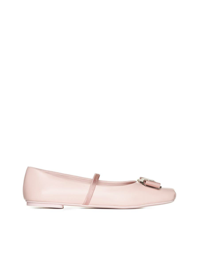 Ferragamo Flat Shoes In Nylud Pink || Nylud Pink || Ny