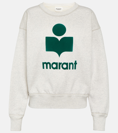 Marant Etoile Moby Logo Cotton-blend Sweatshirt In White
