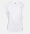 Isabel Marant Nayda Bow-detailed T-shirt In White