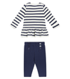 POLO RALPH LAUREN BABY STRIPED COTTON TOP AND LEGGINGS SET