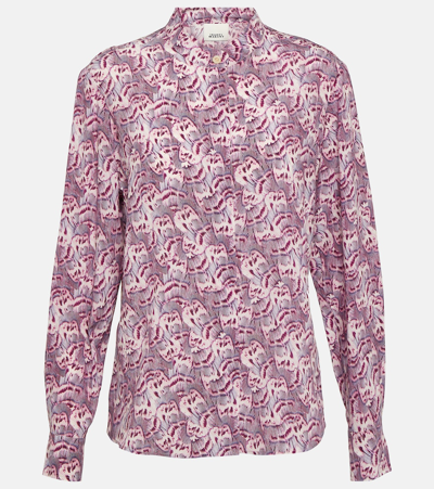 Isabel Marant Ilda Printed Silk-blend Blouse In Multi