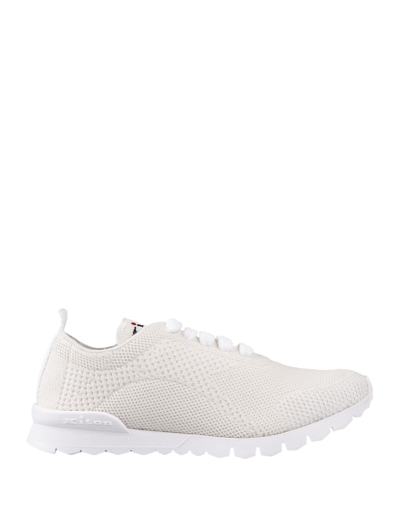 Kiton Logo-embroidered Knitted Sneakers In Brown