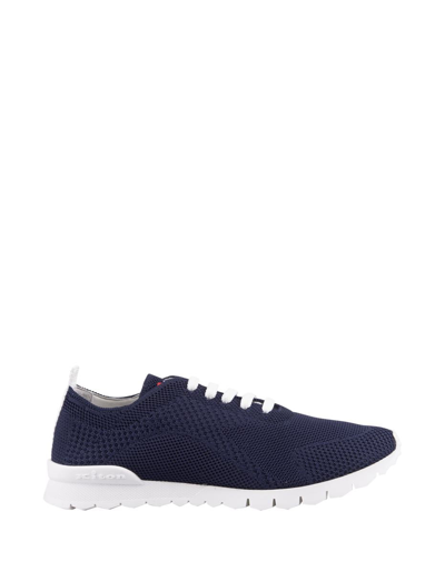 Kiton Slip-on Suede Trainers In Blue
