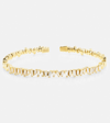 Suzanne Kalan Classic 18kt Gold Bangle With Diamonds In Gold