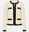 TORY BURCH KENDRA SEQUINED WOOL-BLEND JACKET