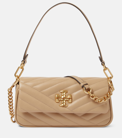 Tory Burch Kira Small Leather Shoulder Bag In Beige